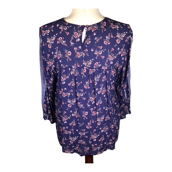 J. Jill Blue Floral Blouse - Picture 2 of 9
